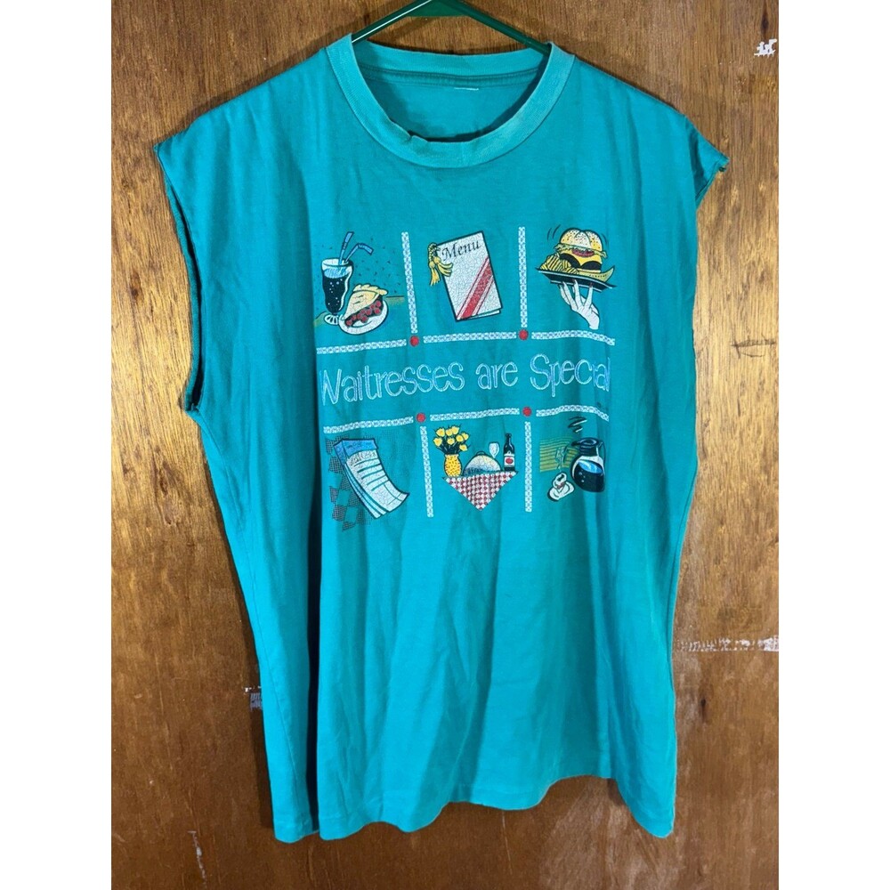 Vintage Waitresses Are Special Shirt‎ Cut Sleeves Large L